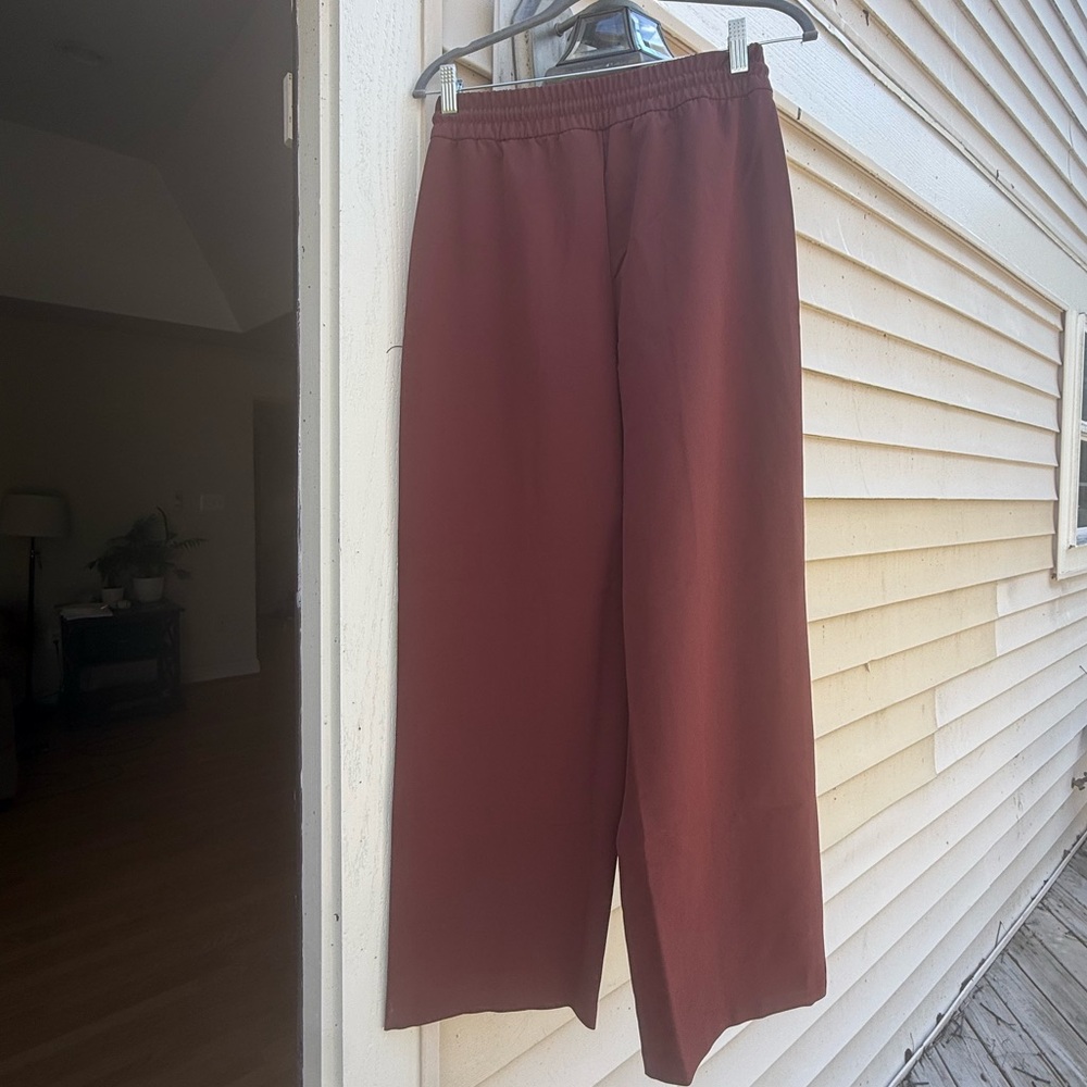 NWT Athleta Wide Leg Pants - Rust - Picture 4 of 11